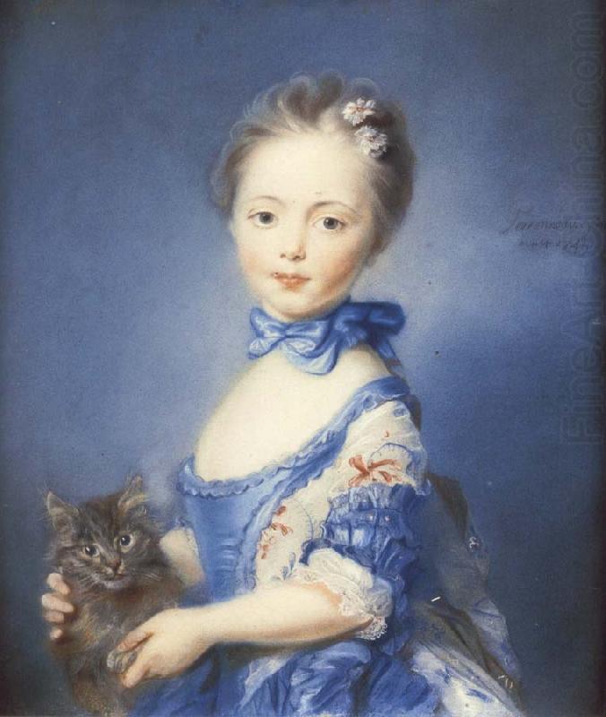 A Girl with a Kitten, PERRONNEAU, Jean-Baptiste